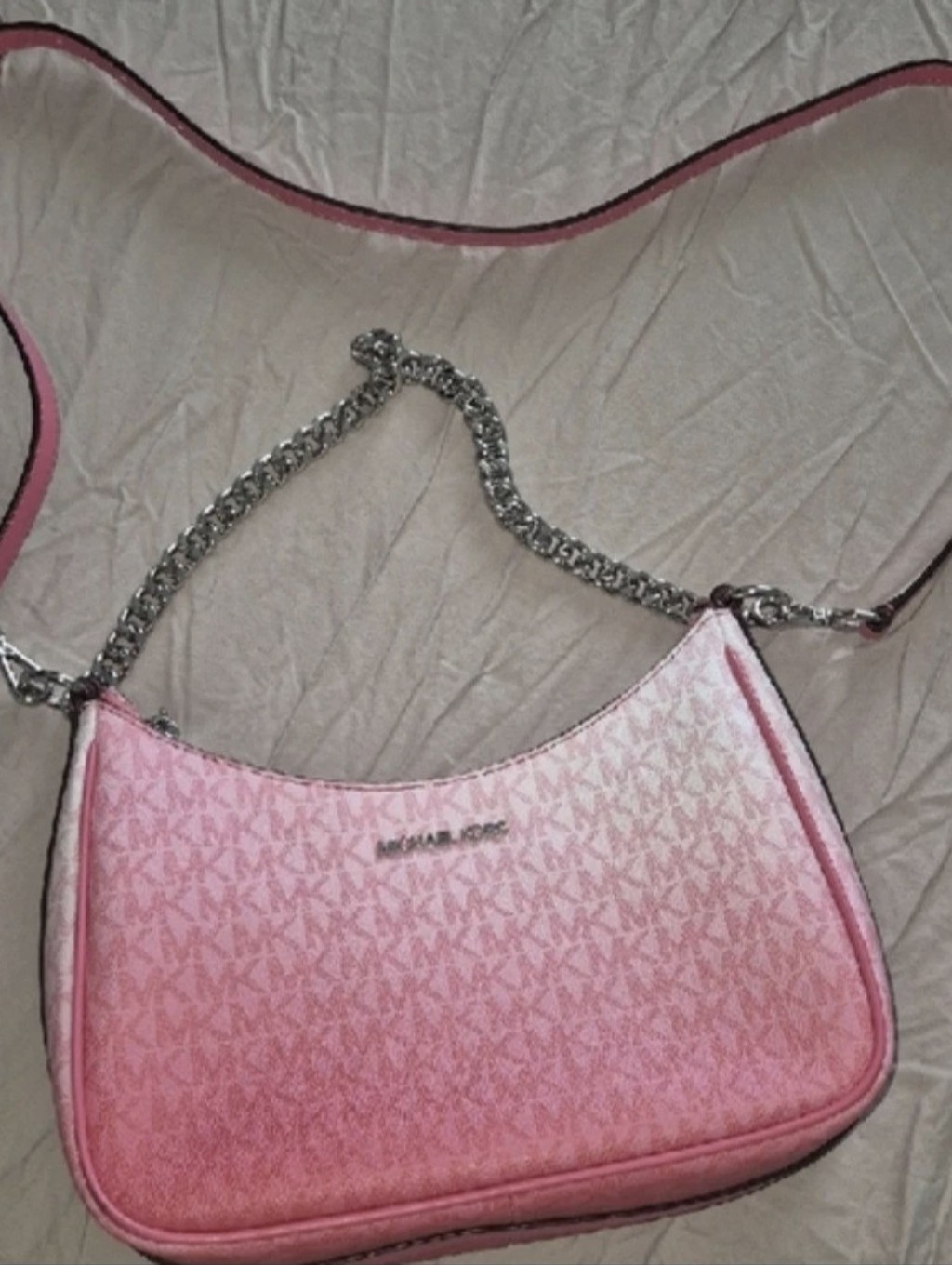 Michael Kors Jet Set Large Wristlet - Hibiscus Ombr Signature Logo - Nwot